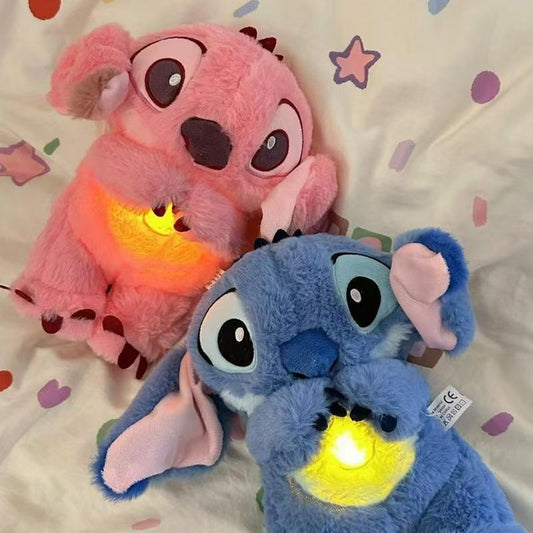 Animated Breathing Plush Toy with Light and Sound